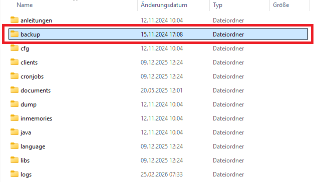 TiMaS - Backup-Ordner